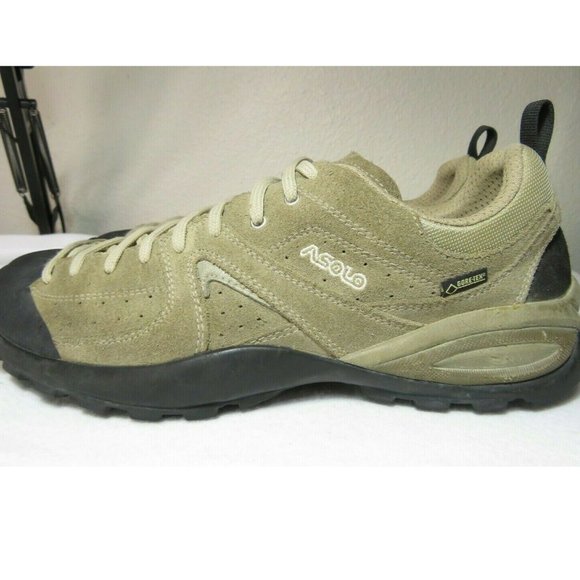 Asolo Mens Khaki Suede Trail Hiking Shoe Goretex - Picture 4 of 11
